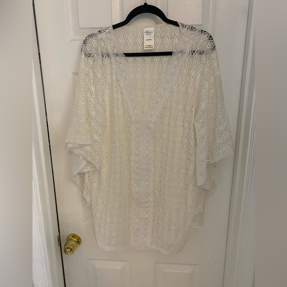 🏖️ Catalina Ivory Lace Beach Coverup 🏖️